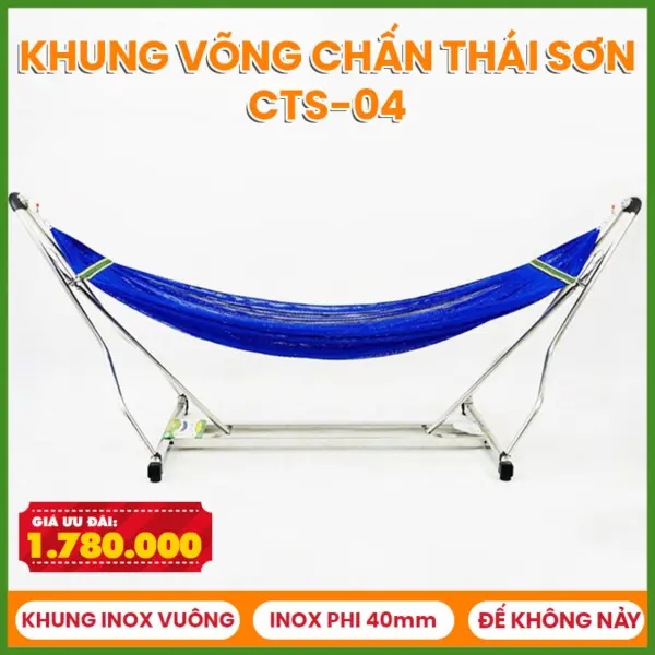 Khung Võng Xếp Chấn Thái Sơn Vuông Inox CTS04