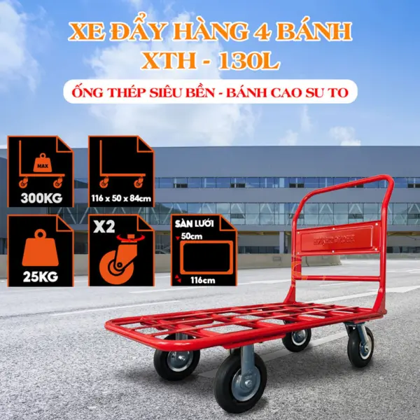 Xe Đẩy Hàng Phong Thạnh XTH 130L Tải 300kg