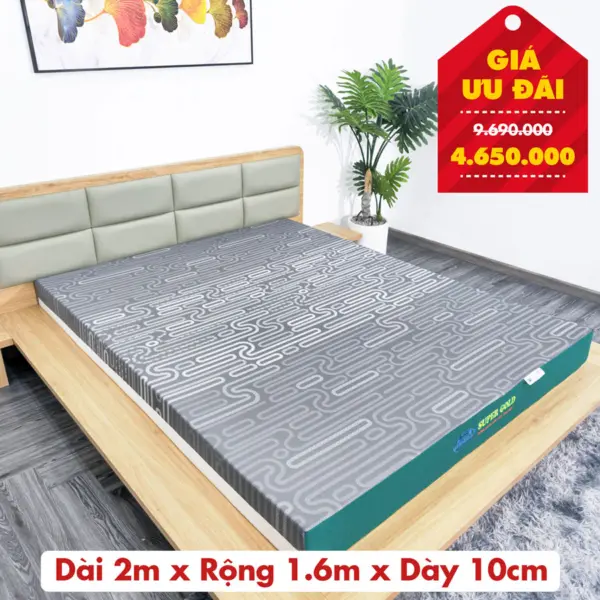 [Rộng 1.6m] Nệm Super Gold Golden Latex