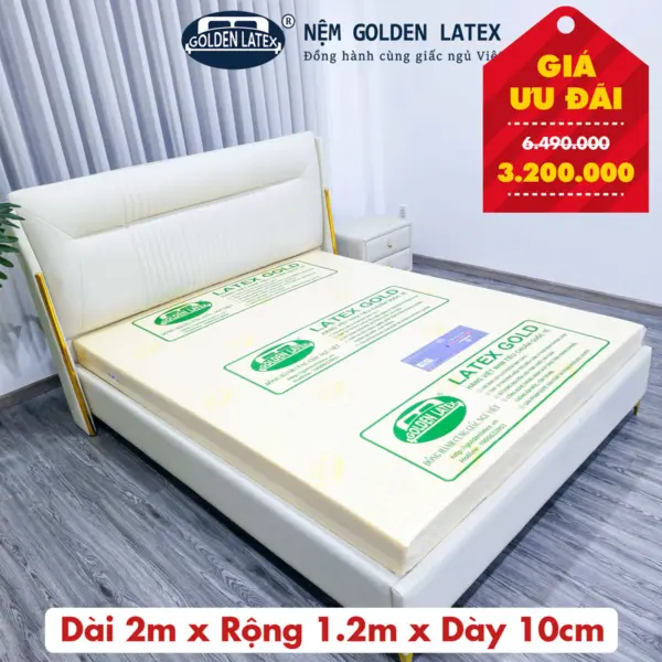 [Rộng 1.2m] Nệm Latex Gold Goden Latex