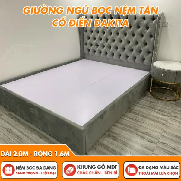 Giường Ngủ Bọc Nệm Tân Cổ Điển – Sự Lựa Chọn Hoàn Hảo Cho Không Gian Sống Hiện Đại